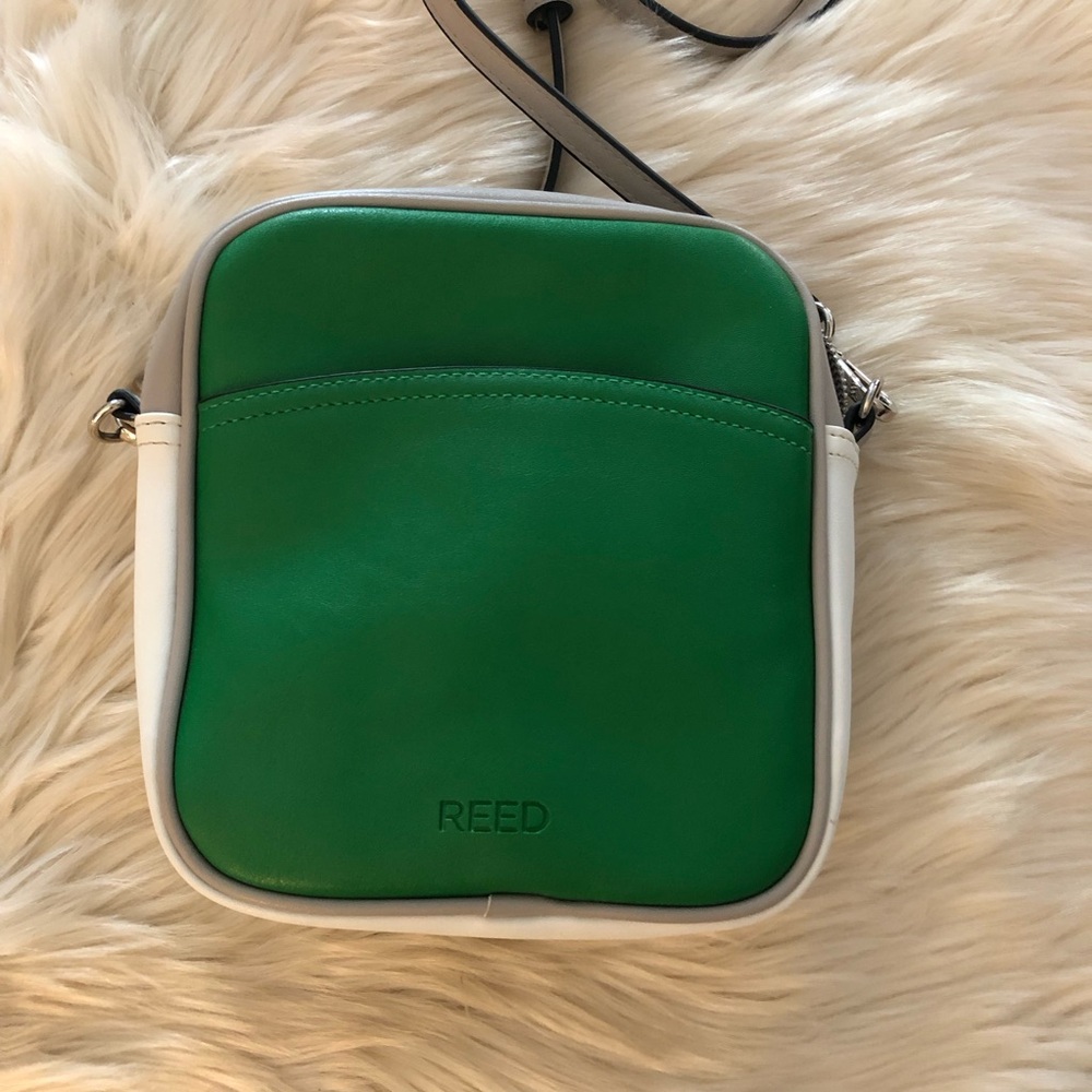 Reed colorblock leather crossbody handbag